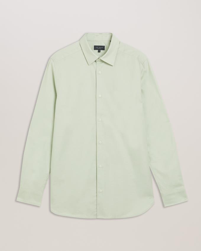 Chemises Ted Baker Long Sleeve Cotton Oxford Vert Homme | UWI-22249499